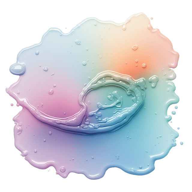 Free transparent PNG: Ethereal Color Pools with Surface Tension Illustration for Art and Decor