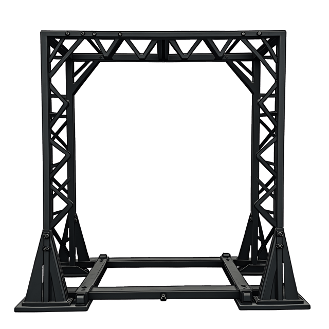 Free transparent PNG: Industrial Iron Frame Illustration with Dark Aesthetic for Decor and Crafts