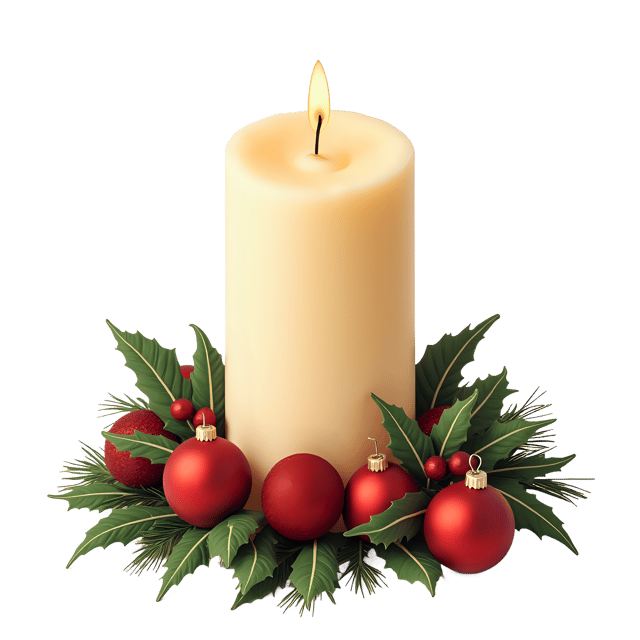 Free transparent PNG: Christmas Candle PNG Clipart  Perfect for Holiday Decor  Crafts