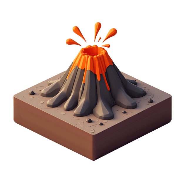 Free transparent PNG: Volcano Diorama PNG Clipart  Ideal for Educational Crafts  Decor