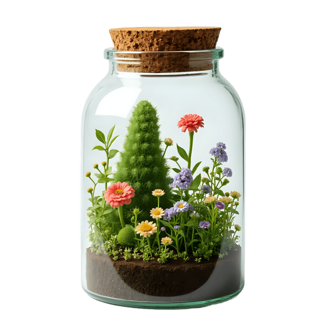 Free transparent PNG: Miniature Garden in a Bottle PNG Clipart  Perfect for Creative Projects  Decor