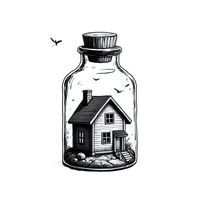 Free transparent PNG: Tiny House in a Bottle PNG Clipart  Unique Design and Craft Idea