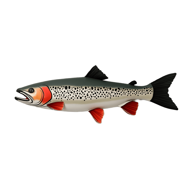 Free transparent PNG: Trout Fish Line Drawing for Aquatic Art and Nature Illustrations