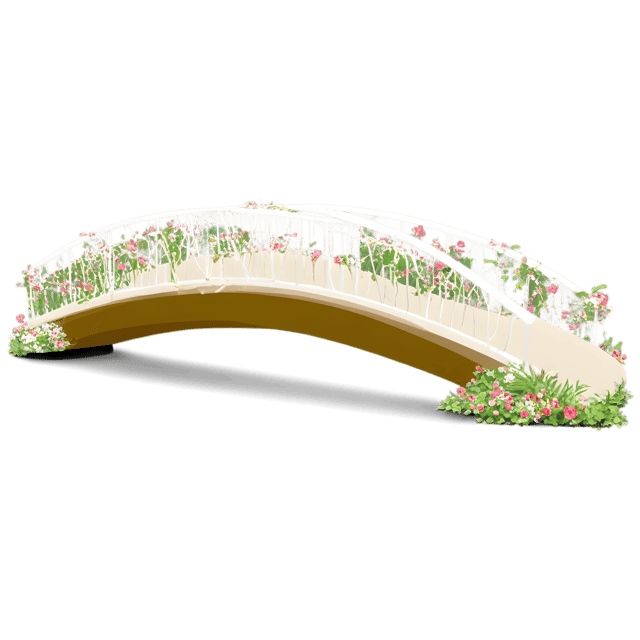 Free transparent PNG: Floral Pedestrian Bridge PNG with Transparent Background