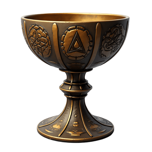 Free transparent PNG: Ceremonial Chalice with Arcane Sigils and Symbols - Transparent PNG