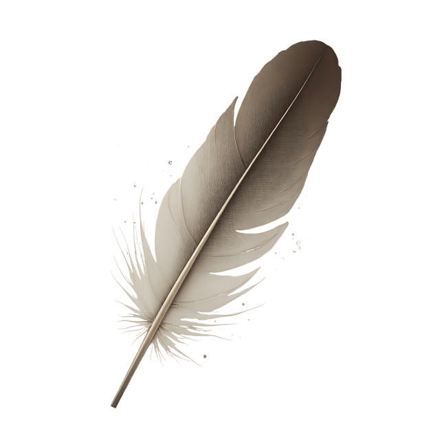Free transparent PNG: Delicate Feather Tip with Shimmer Dust  Free PNG Download