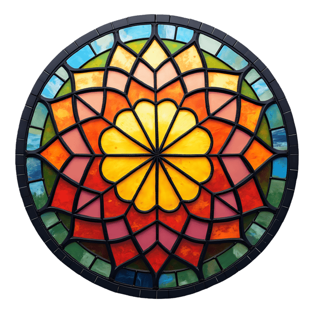 Free transparent PNG: Stained Glass Tesserae Decorative Design for Art and Craft Projects