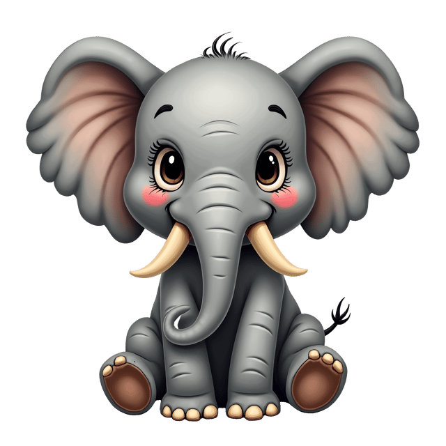 Free transparent PNG: African Elephant Watercolor Cartoon Illustration with Gray Wrinkled Skin and Long Curved Tusks