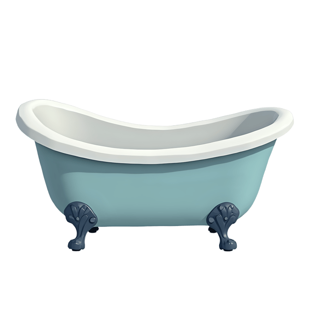 Free transparent PNG: Vintage Cartoon Bathtub  Classic Design Clipart, free download png