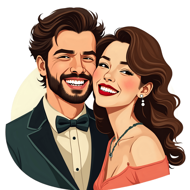 Free transparent PNG: Couple Portrait PNG  Ideal for Wedding Decor, Invitations  Love Themes