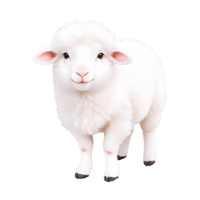 Free transparent PNG: Fluffy White Sheep PNG with Transparent Background for Cute Animal Imagery
