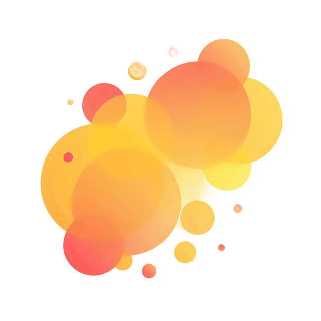 Free transparent PNG: Bright Yellow and Coral Blob Art with Transparent Background