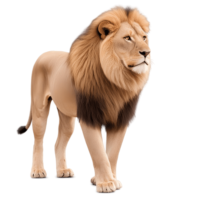 Free transparent PNG: Solitary Lion PNG with Transparent Background for Animal Art and Design