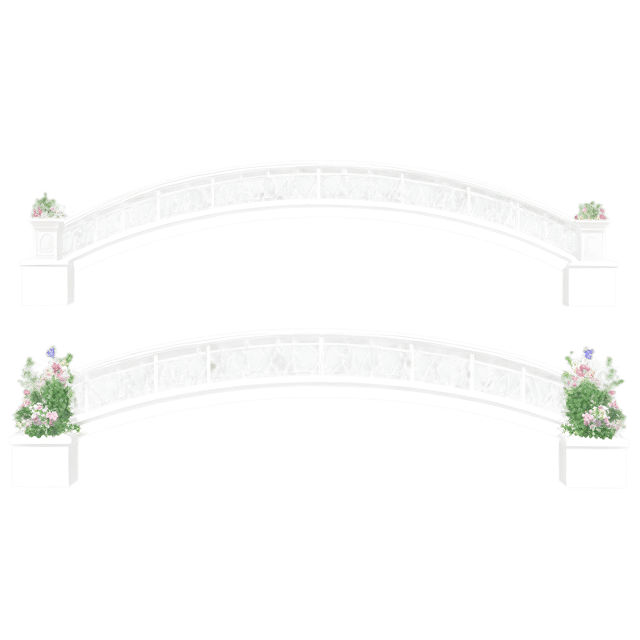 Free transparent PNG: Floral Photo Spot Bridge PNG with Transparent Background for Floral Design and Decor