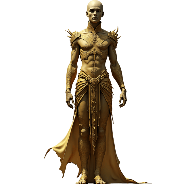 Free transparent PNG: Golden Robes Slender Humanoid Illustration for Art and Design Projects