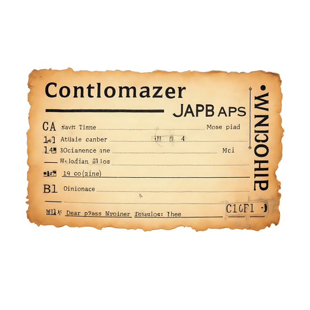 Free transparent PNG: Vintage Ephemera Receipt  Retro Design Clipart, free downloadable png