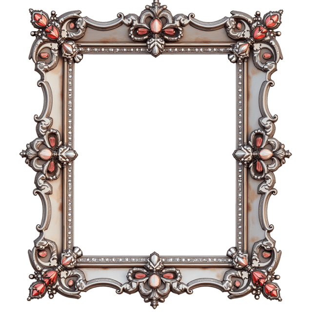 Free transparent PNG: Venetian Glass and Swarovski Crystal Frame Clipart with Beautiful Illustration