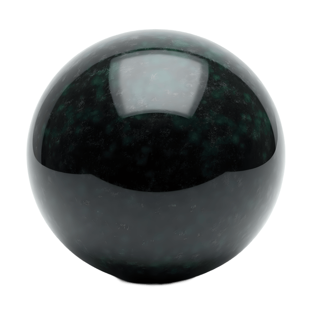 Free transparent PNG: Magnificent Obsidian Spherical Form with Deep Textures and Subtle Shine on Transparent Background