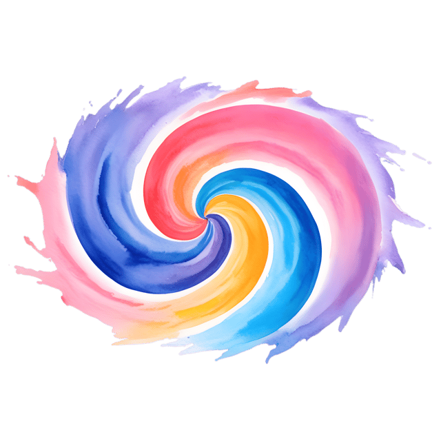Free transparent PNG: Abstract Swirls Dance in a Symphony of Hues PNG