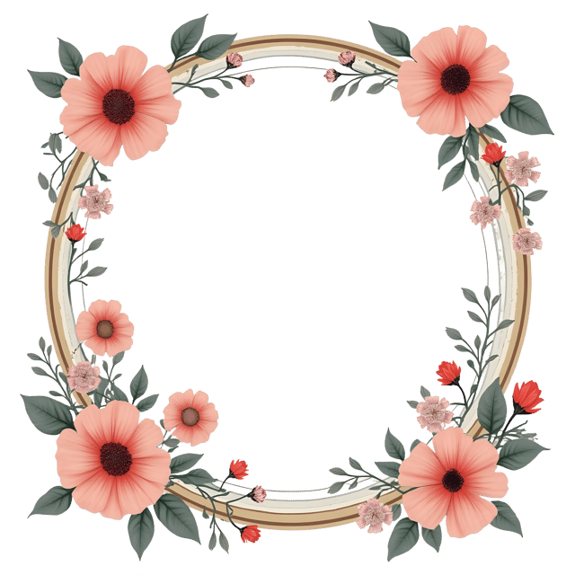 Free transparent PNG: Blank Floral Plaque  DIY Craft Clipart, free download png