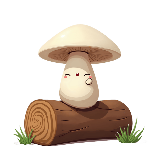 Free transparent PNG: Playful White Mushroom PNG on Transparent Background