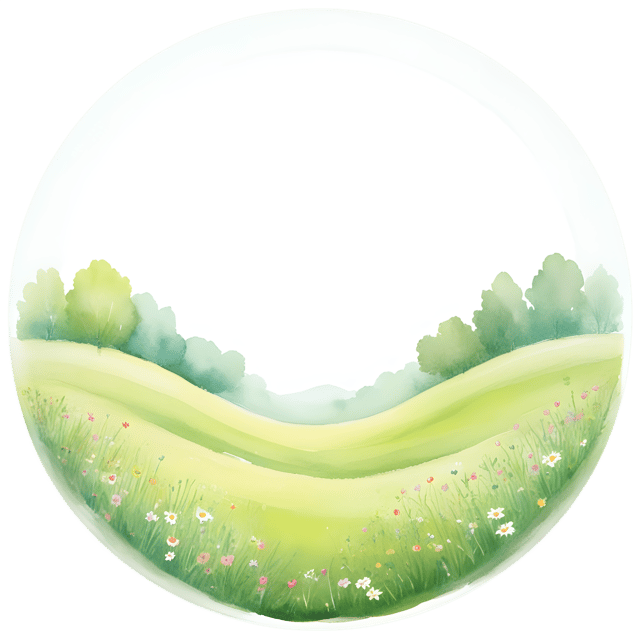 Free transparent PNG: Serenity in a Circle Transparent Meadow PNG for Peaceful Decor and Art