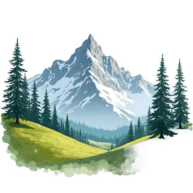 Free transparent PNG: Alpine Landscape PNG  Ideal for Nature Scenes, Decor  Illustrations