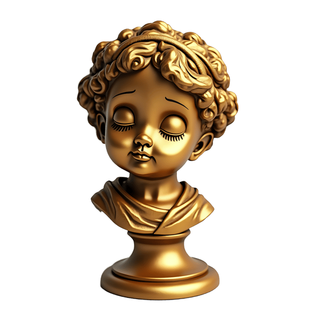 Free transparent PNG: Vintage Bust  Aged Gold Setting Artwork, free high-quality png download