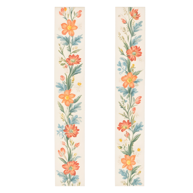 Free transparent PNG: Floral Ribbon Transparent PNG for Decorative and Craft Uses