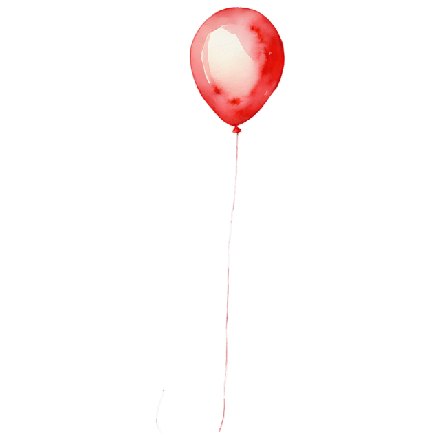 Free transparent PNG: Birthday Balloon Watercolor Illustration – Transparent PNG for Party Decor & Crafts