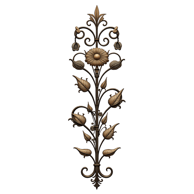 Free transparent PNG: Art Nouveau Wrought Iron Element  Free Elegant Decorative PNG Download