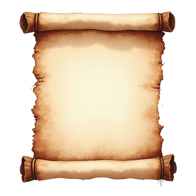Free transparent PNG: Scroll with Burnt Marks and Curled Tips  Vintage Clipart, free download png