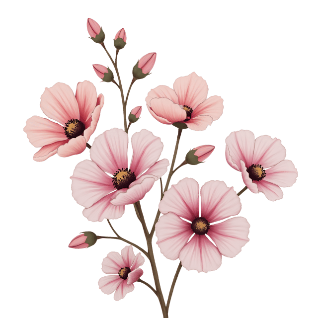 Free transparent PNG: Muted Pastel Flowers  Free Downloadable PNG Clipart