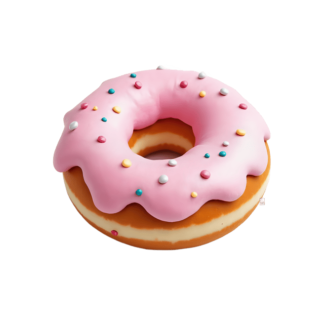 Free transparent PNG: Soft Polymer Clay Tiny Doughnut PNG with Transparent Background