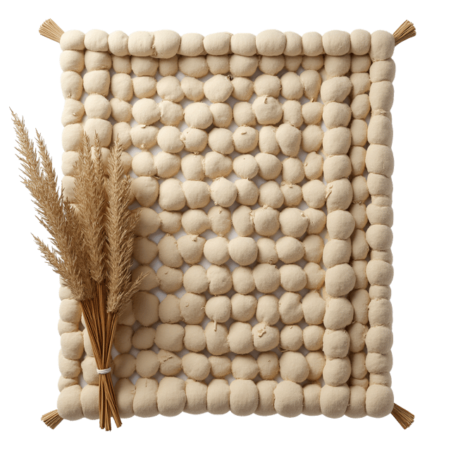 Free transparent PNG: Woven Wall Art with Reed and Wool Texture