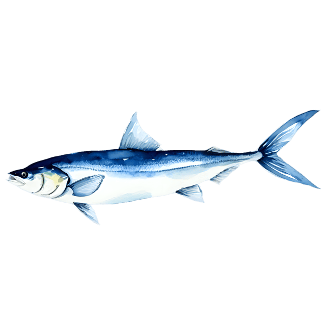 Free transparent PNG: Bluefish Watercolor Illustration Transparent PNG – Gentle Clipart for Decor & Design