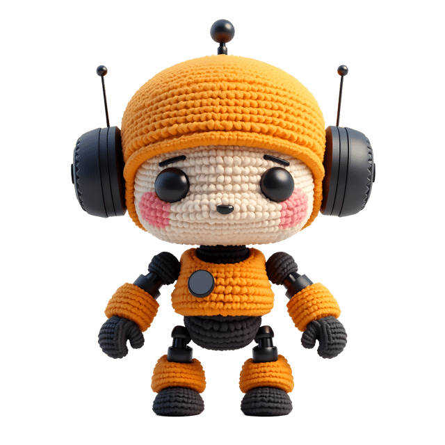 Free transparent PNG: Amigurumi Robot  DIY Craft Clipart, free downloadable png