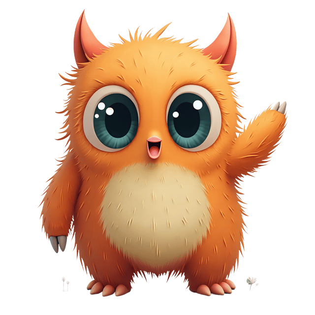 Free transparent PNG: Fuzzy Monster with Gentle Eyes PNG Transparent Background