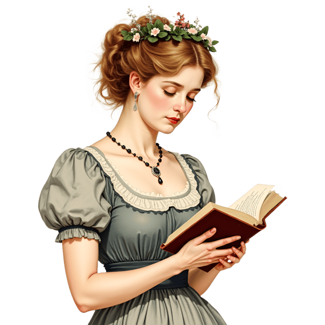 Free transparent PNG: Victorian Woman Portrait  Book of Poetry Clipart, free png download