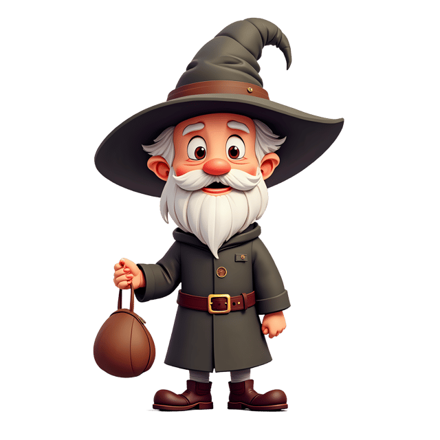 Free transparent PNG: Wizard with Bag  Magical Clipart, free downloadable png