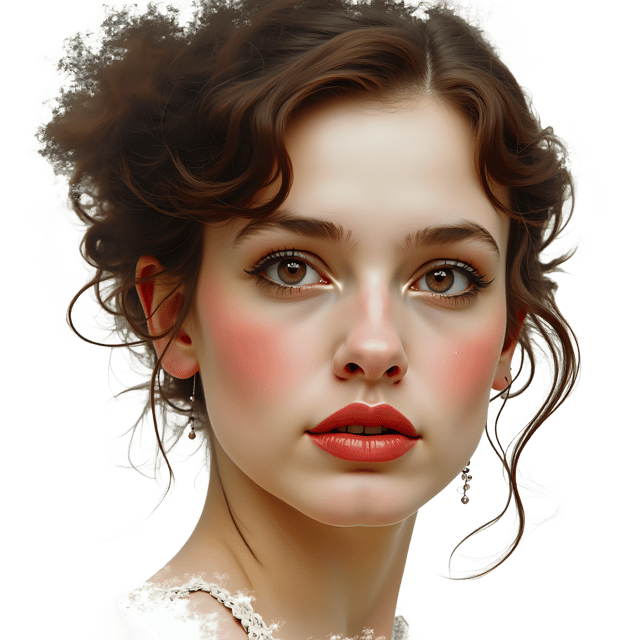 Free transparent PNG: Painterly Face Portrait PNG  Ideal for Artistic Projects, Decor  Portfolios