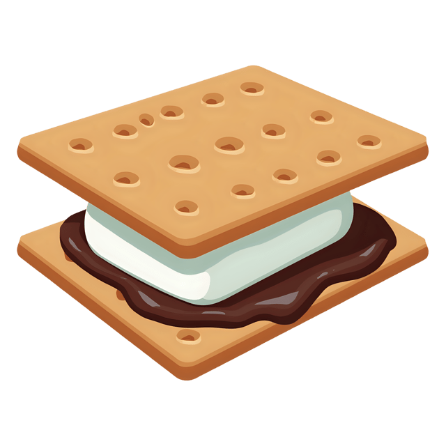 Free transparent PNG: Marshmallow Between Two Graham Crackers PNG Transparent Background Image for Sweet Treats and Dessert Crafts