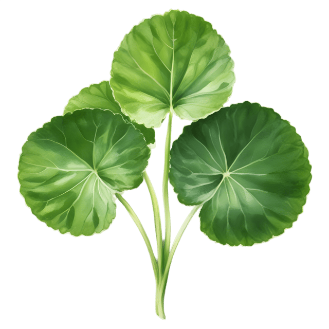 Free transparent PNG: Gotu Kola Herb PNG with Transparent Background for Botanical Art and Design