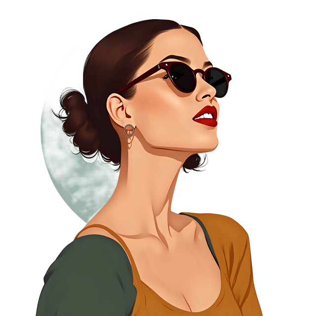 Free transparent PNG: Modern Fashion Portrait with Transparent Background for Professional Design