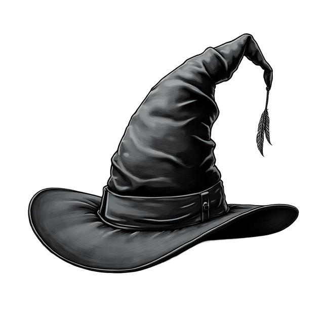 Free transparent PNG: Velvet Witch Hat with Feather Tip  Halloween Clipart, free download png