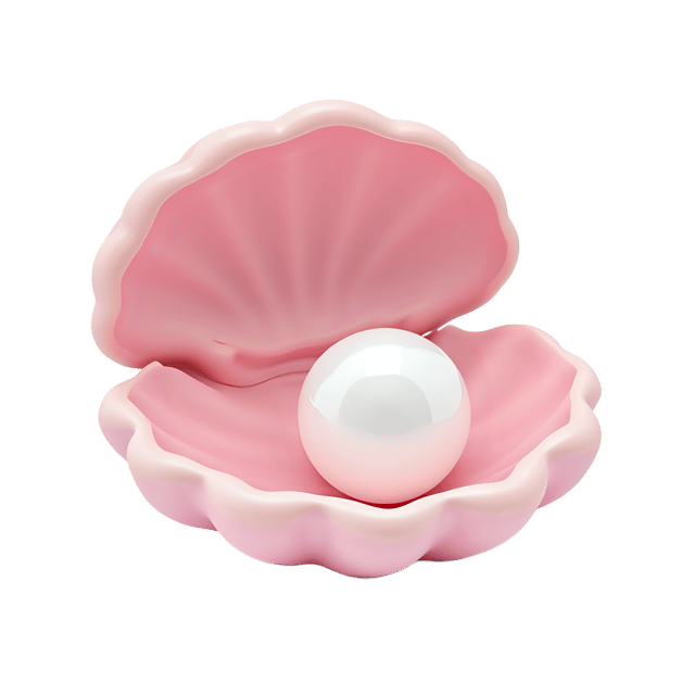 Free transparent PNG: Pink Shell Holding White Pearl  Free Downloadable PNG Clipart