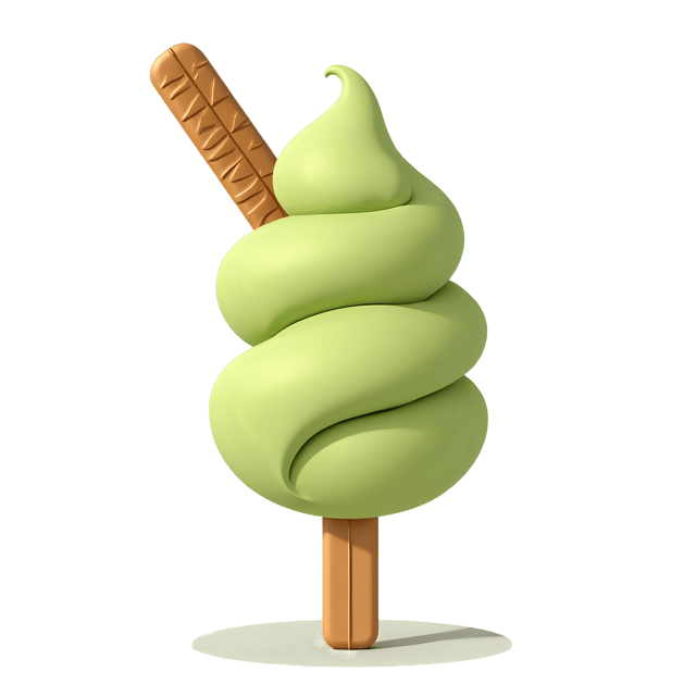 Free transparent PNG: Pistachio Ice Cream with Wafer Stick  Dessert Clipart, free downloadable png