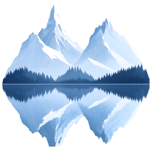 Free transparent PNG: Misty Mountain Lake Reflection PNG Illustration for Nature Scenes and Decor