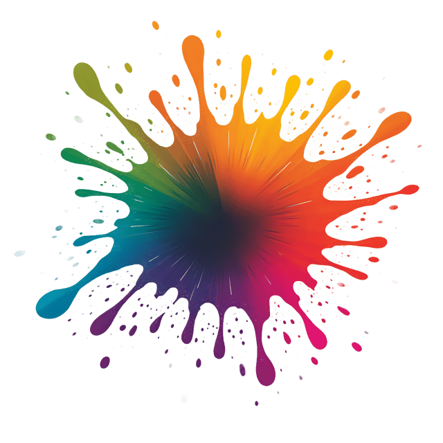 Free transparent PNG: Colorful Splash PNG Design with Transparent Background
