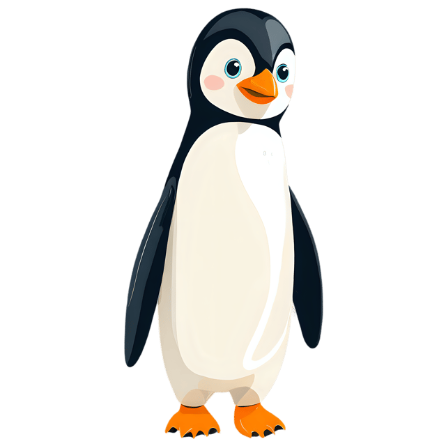 Free transparent PNG: Cute Penguin Cartoon Illustration for Nursery Decor and Crafts